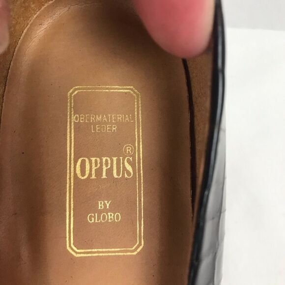 Oppus by Globo Croc Embossed Leather Block Heels Size 8.5 - Picture 4 of 8